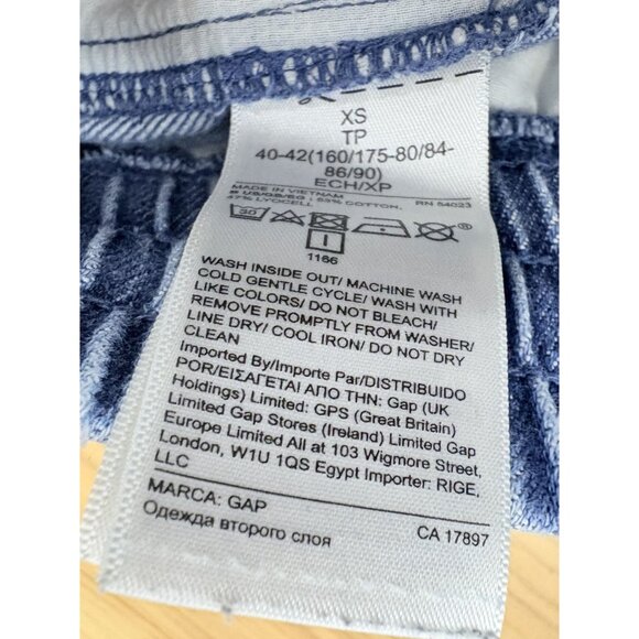 GAP XS Drawstring Waist Stretch Denim Shorts Blue EUC - Picture 3 of 4